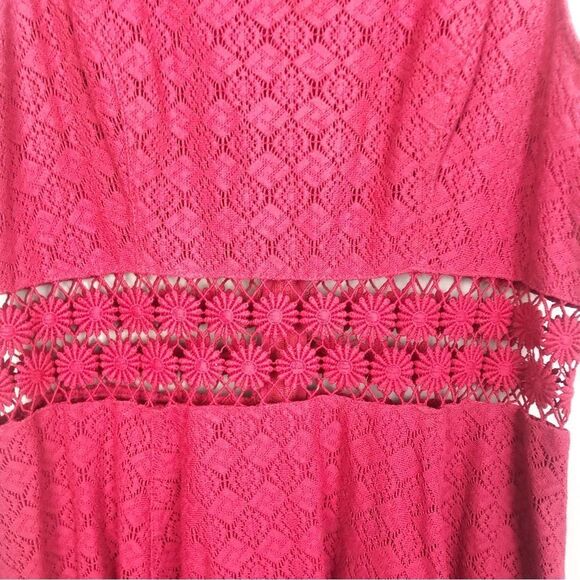 FREE PEOPLE | Red Daisy Mini Dress Fit & Flare Cut Out Women’s Size 6 - Picture 6 of 12